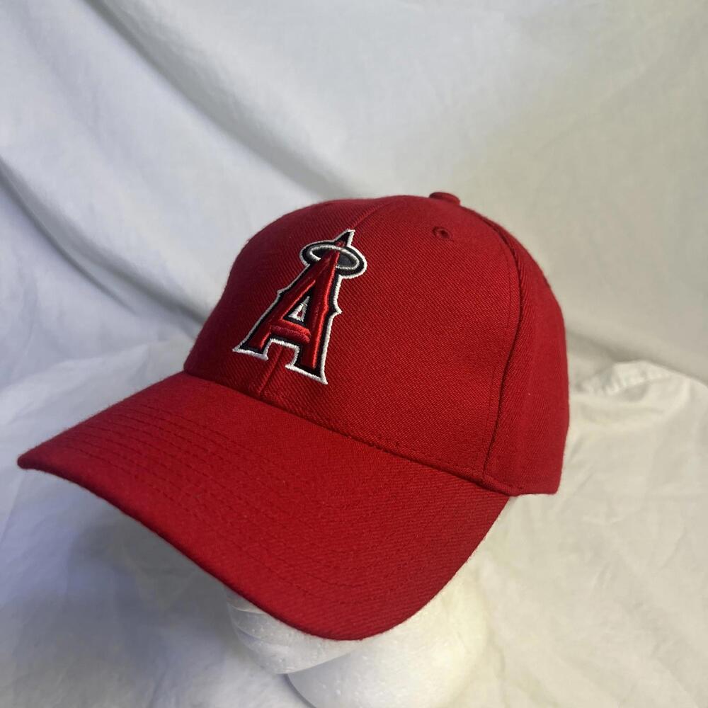 VINTAGE Twins Enterprise Anaheim Los Angeles Angels Hat Dad Cap MLB Red One Size